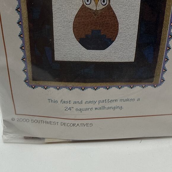 Southwest Decoratives Tecolote “Owl” Appliqué Wall Hanging Pattern Kit 24" - Picture 3 of 7